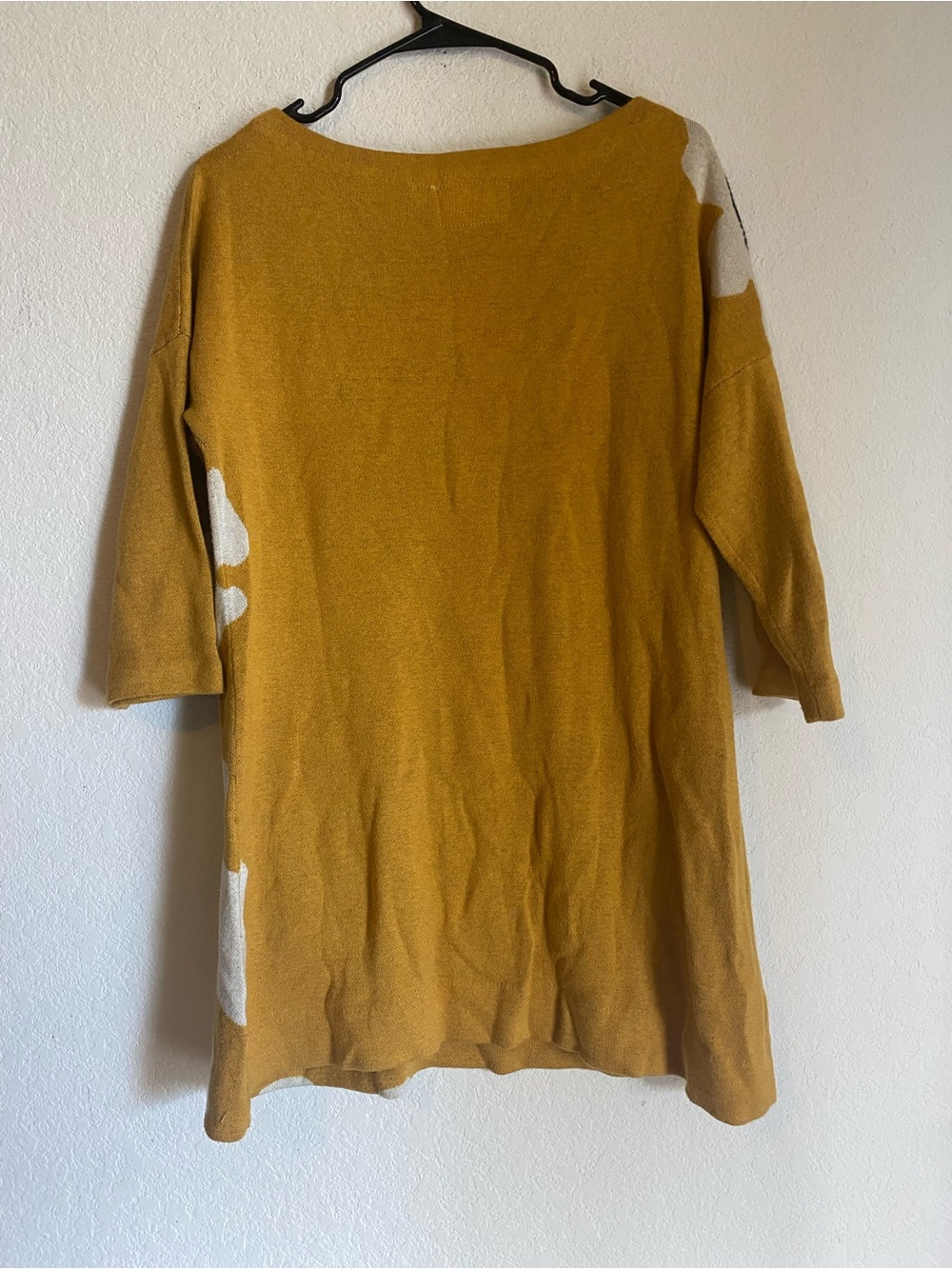 Anthroplogie Field Flower Mustard Floral Knit Women's Sweater Dress Boho Western - Picture 8 of 10